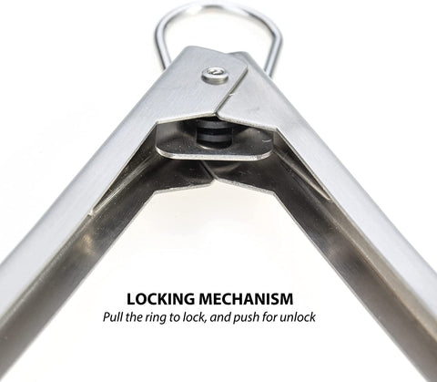 Image of Premium 304 Stainless Steel Barbecue Turners Set, Heavy Duty Cooking Kitchen BBQ Tongs, 10" and 12"