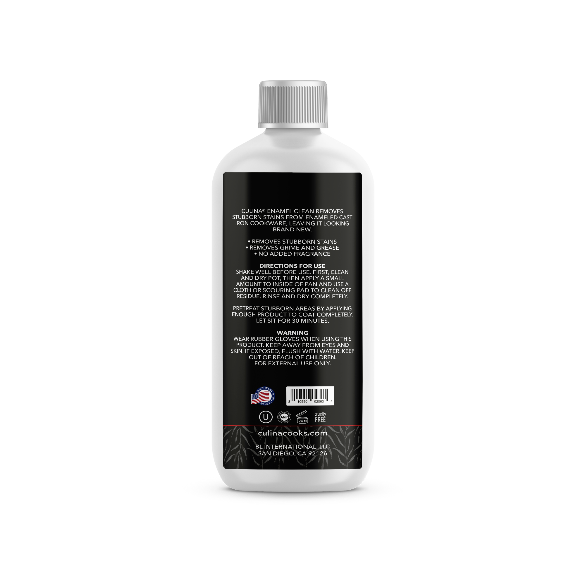 Culina Enamel Clean |  Kosher OU Certified | 12 oz | Made in USA - Livananatural