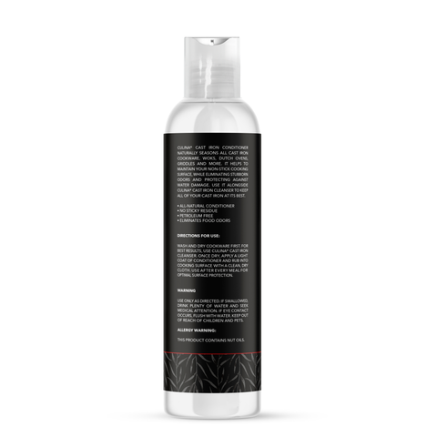 Image of Culina Cast Iron Oil Kosher OU Certified Cleans and Protects Cast Iron Cookware, 8 oz - Livananatural