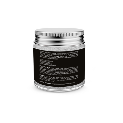 Image of Culina Cast Iron Cleaning & Restoring Scrub | Removes Rust Without Scratching & Care Before Cleaning, Washing & Seasoning | 100% Natural | - Livananatural
