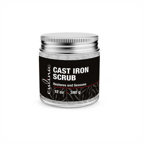 Image of Culina Cast Iron Cleaning & Restoring Scrub | Removes Rust Without Scratching & Care Before Cleaning, Washing & Seasoning | 100% Natural | - Livananatural