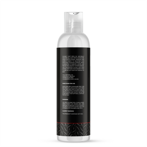 Image of Culina Cast Iron Oil Kosher OU Certified Cleans and Protects Cast Iron Cookware, 4oz - Livananatural