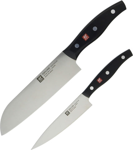 Image of 30748-902 Twin Polx Santoku Knife, Petty 2-Piece Set, Made in Japan, Santoku, Small Knife, Stainless Steel, Gift, Made in Seki, Gifu Prefecture