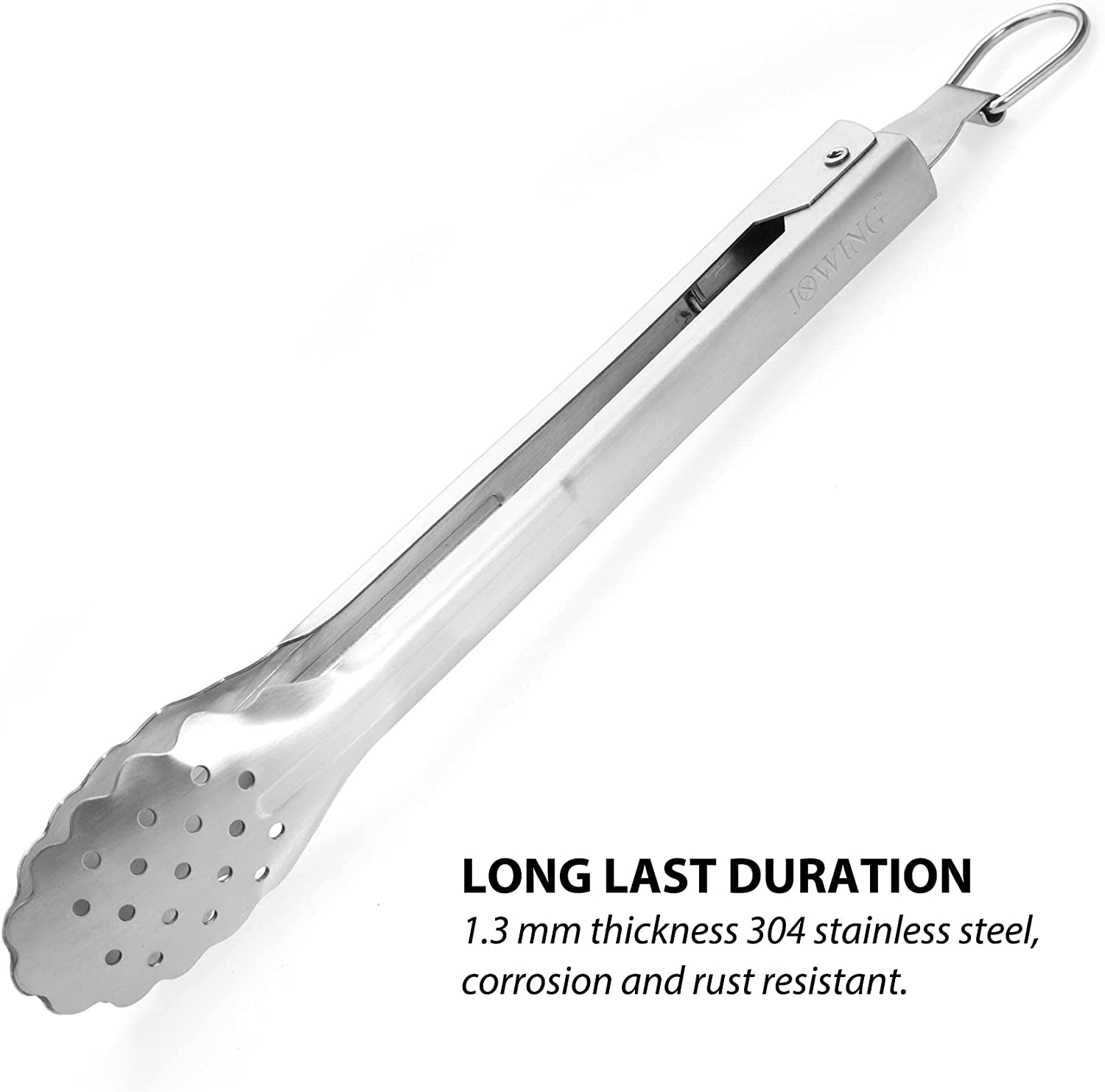 Premium 304 Stainless Steel Barbecue Turners Set, Heavy Duty Cooking Kitchen BBQ Tongs, 10" and 12"