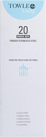 Image of Graciela Forged 20-Piece Flatware Set, Silver