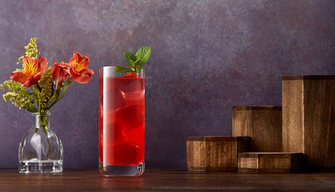 Image of Faye 13Oz Highball Glasses, 6Pc Tall Glass Sets. Lead-Free Crystal Drinking, Water Glasses, Mojito Cups, Tom Collins Bar Glassware, and Mixed Drink Cocktail Glass Set