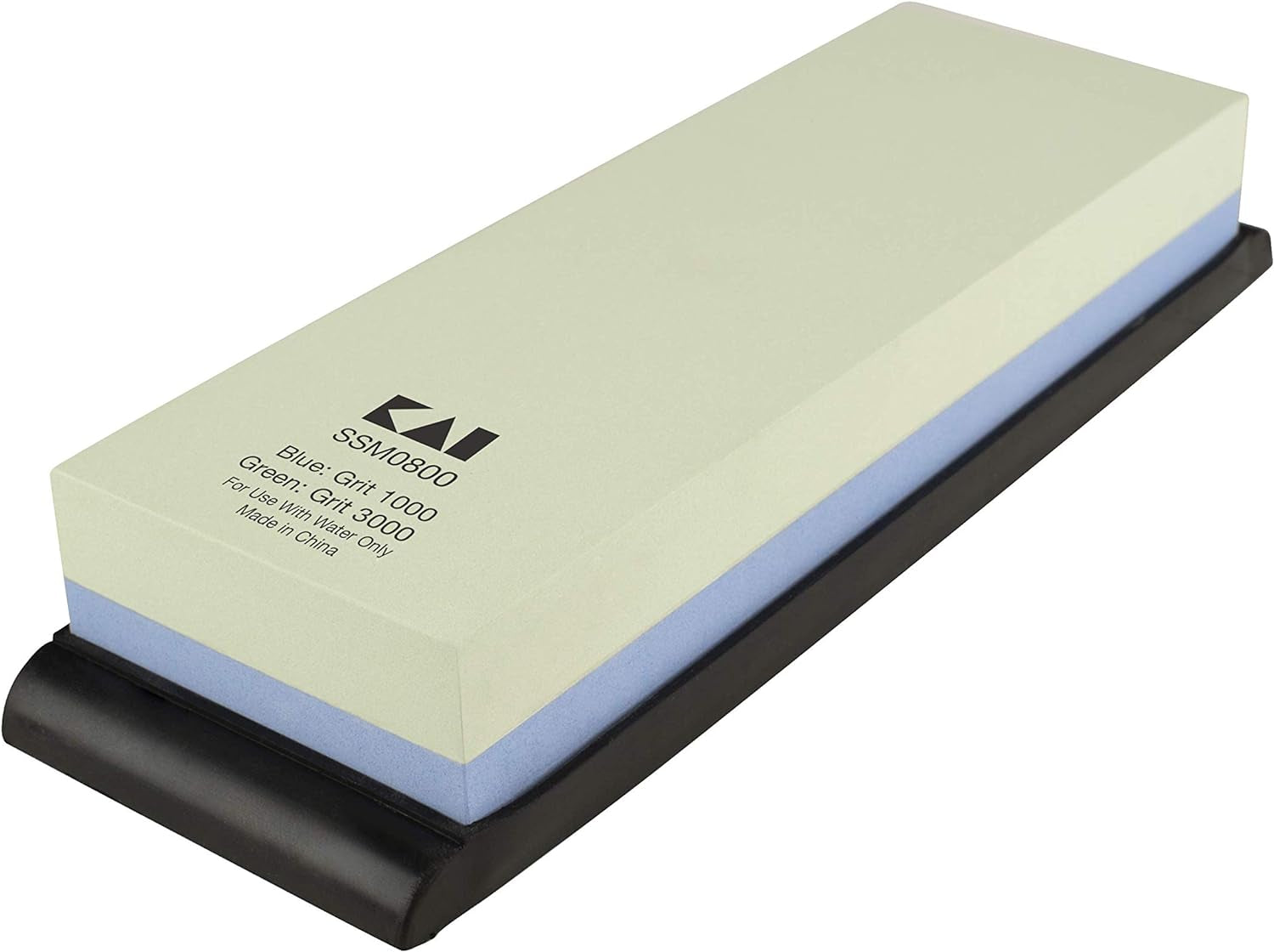 Cutlery Combination Whetstone, 1000 & 3000 Grit - Ideal for Sharpening Dull Blades, Includes Rubber Tray for Sharpening Stability