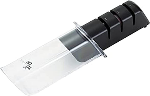 Image of Seki Magoroku Diamond and Ceramic Sharpener (AP-0308), Black/White, 141 * 51 * 55 Mm (Length X Widthx Height)