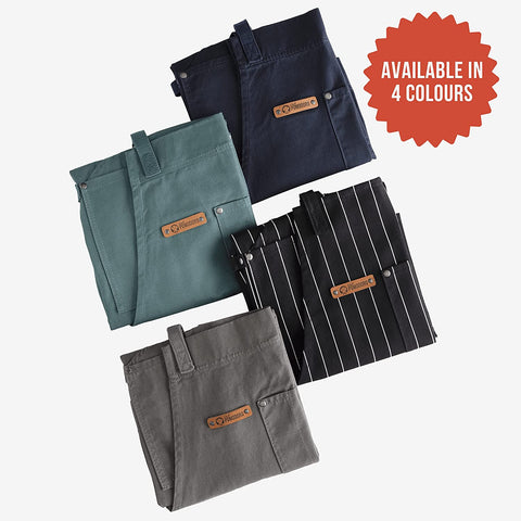 Image of Chef Apron for Men and Women - Kitchen Apron with Pockets & Adjustable Neck Straps - Cooking Apron 100% Cotton