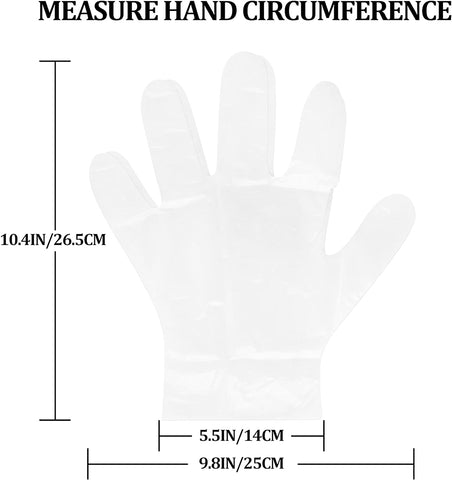 Image of Disposable Gloves, Plastic Gloves for Kitchen Cooking Cleaning Food Handling