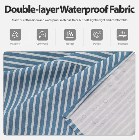 Image of 2 Pack Waterproof Cooking Apron for Women with Pocket Adjustable Chef Aprons for Kitchen, Cooking, Baking, BBQ, Grill(Blue/Green)
