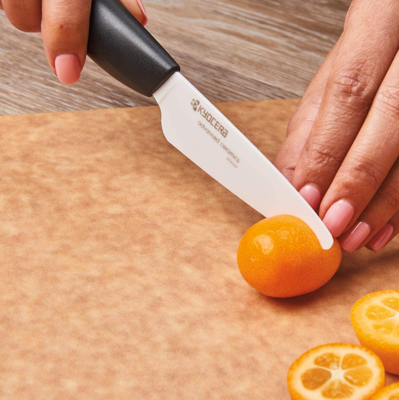 Advanced Ceramic Revolution Series 3-Inch Paring Knife, Black Handle, White Blade