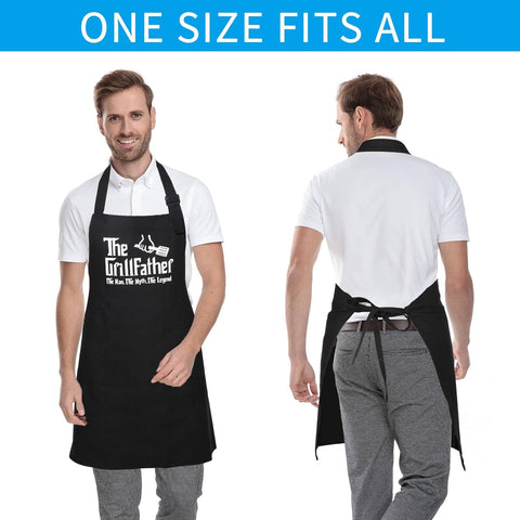 Image of Funny Aprons for Men Customized Funny Gifts for Men, Cooking Grilling BBQ Chef Apron, Gifts for Husband, Dad