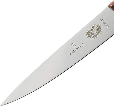 Image of 4-3/4-Inch Straight-Edge Pointed-Tip Steak Knife, Set of 6, Rosewood Handles