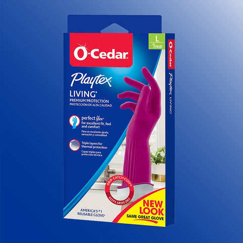 Image of Living Reuseable Rubber Cleaning Gloves