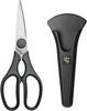 Kitchen Shears Heavy Duty Kitchen Scissors with Magnetic Holder, Dishwasher Safe Scissors All Purpose Come Apart Blade Made with Japanese Steel 4034 for Meat/Vegetables/Bbq/Herbs, Black