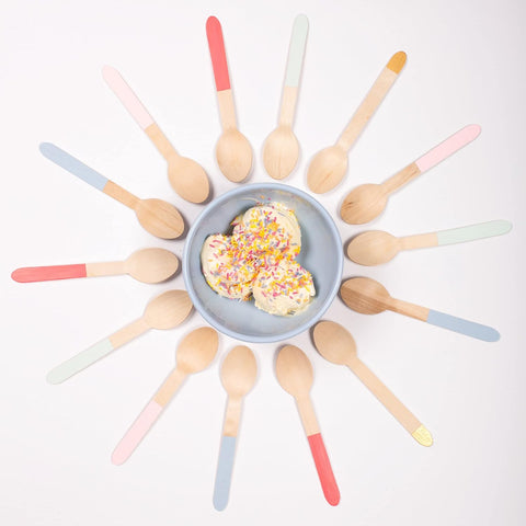 Image of Gold Wooden Cutlery Set (Pack of 24)