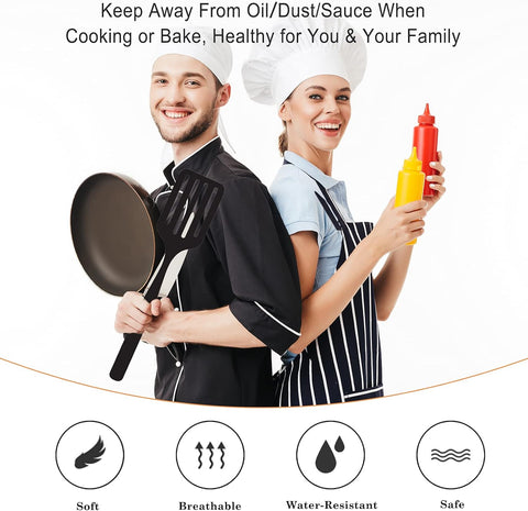 Image of Apron, Adjustable 2 Pack Bib Aprons with 2 Pockets Cooking Kitchen Aprons for Men Women BBQ Outdoors Baking Chef Apron