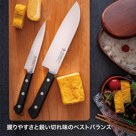 Image of Henckels 10055-880 Lost Fly Santoku Knife, 7.1 Inches (180 Mm), Made in Japan, Stainless Steel, Dishwasher Safe, Made in Seki City, Gifu Prefecture