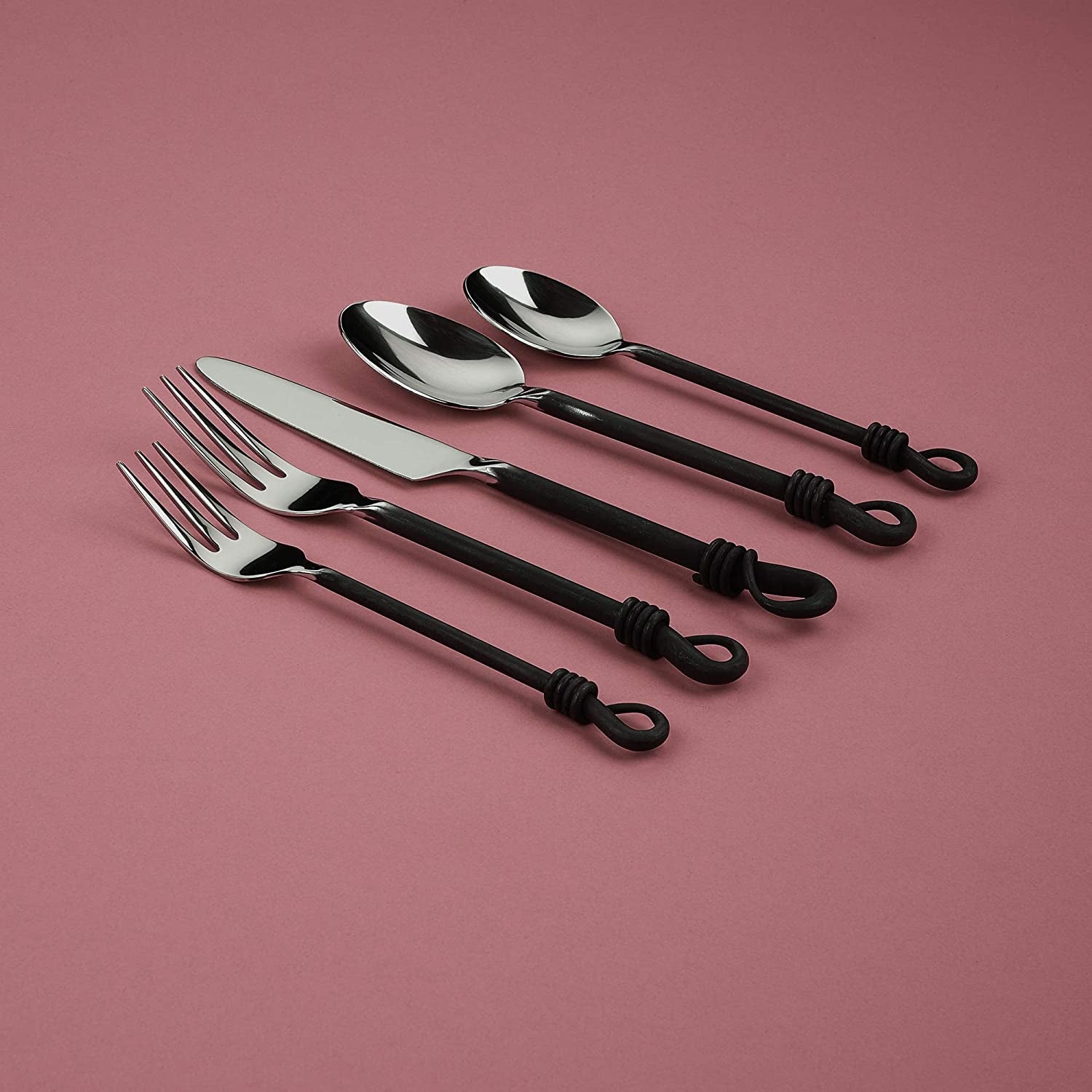 Twist and Shout 20-Piece Stainless Steel Flatware Set, Service for 4