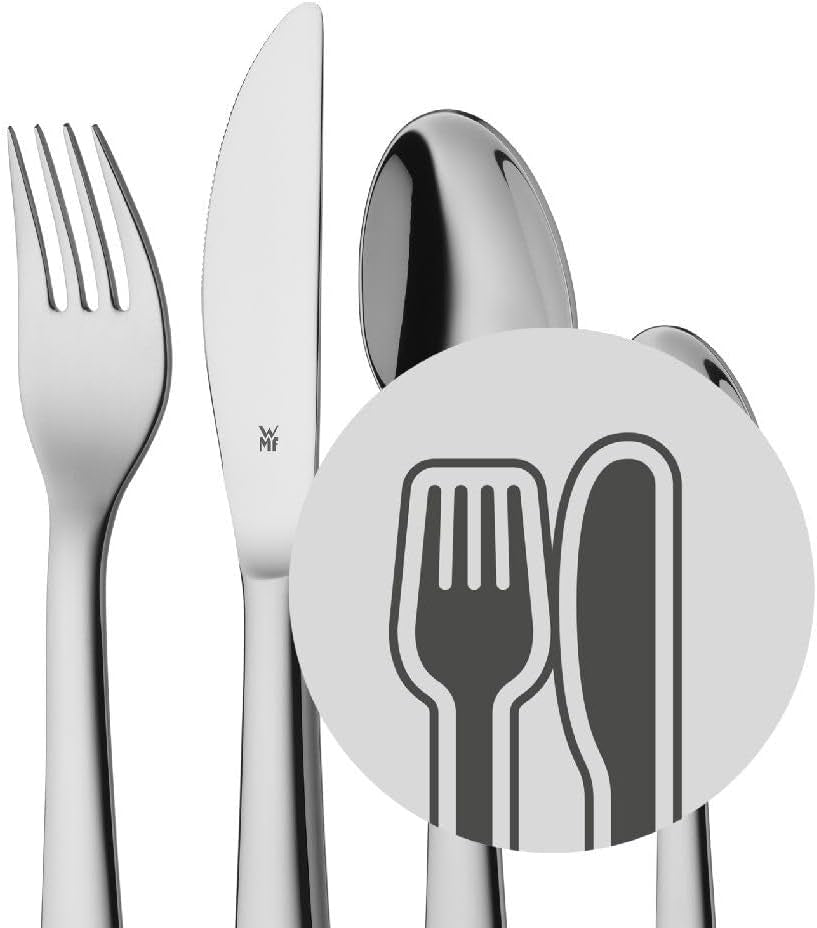 Pignr Animals Children'S Cutlery, 4-Piece, from 3 Years, Cromargan Polished Stainless Steel, Dishwasher-Safe in a Gift Box with General Illustration, 4Pcs, Silver