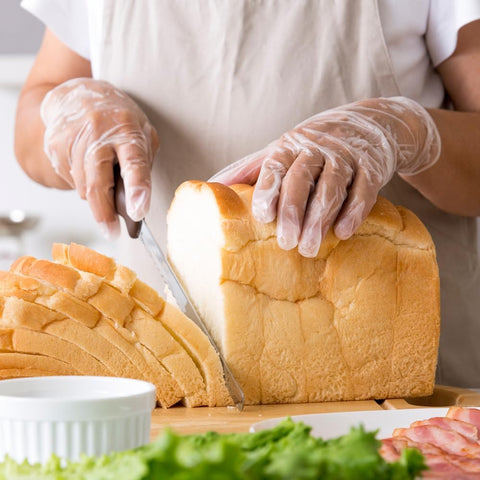 Image of Forpro Disposable Vinyl Gloves, Clear, Industrial Grade, Powder-Free, Latex-Free, Non-Sterile, Food Safe, 2.75 Mil. Palm, 3.9 Mil. Fingers, Medium, 100-Count