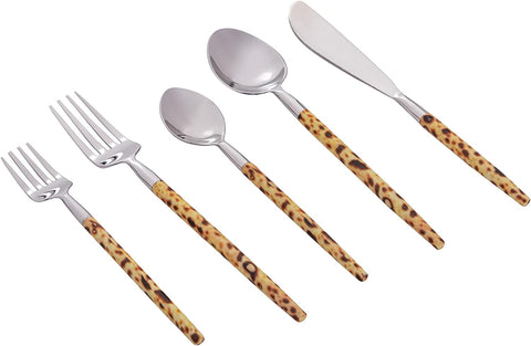 Image of Leopard Print Cutlery Set