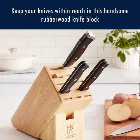 Image of HENCKELS Hardwood Knife Block, Knife Storage, 11-Slot