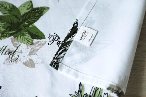 Image of Herb Garden Apron | 27.5 X 33 Inches | 100% Natural Cotton | Womens Apron for Cooking, Baking, Gardening | Convenient Pockets and Adjustable Strap at Neck & Waist Ties