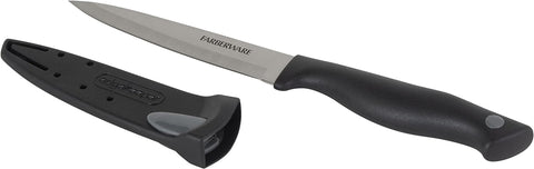 Image of Edgekeeper 4.5-Inch Fine Edge Utility Knife with Self-Sharpening Blade Cover, High Carbon-Stainless Steel Kitchen Knife with Ergonomic Handle, Razor-Sharp Knife, Black