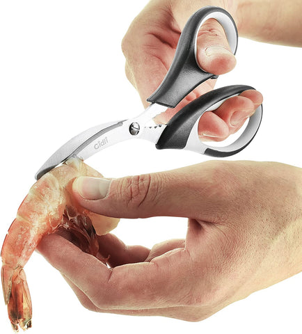 Image of Kitchen Shears by  - Lifetime Replacement Warranty- Includes Seafood Scissors as a Bonus - Heavy Duty Stainless Steel All Purpose Ultra Sharp Utility Scissors
