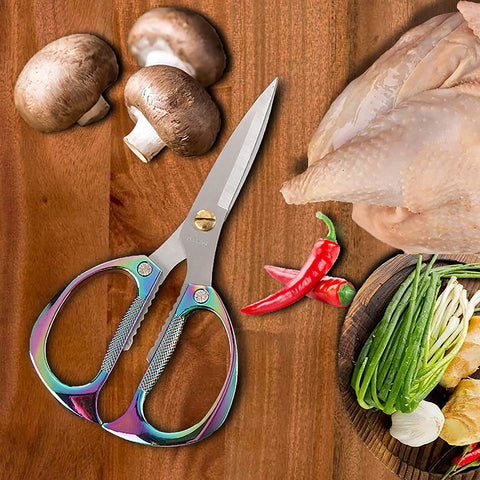 Image of Heavy Duty Kitchen Scissors, 7.5Inches Stainless Steel Multi-Function Kitchen Shears with Zinc Alloy Handle, Kitchen Tools for Chichen, Meat, Herbs, Vegetable, BBQ
