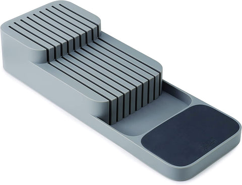 Image of Drawerstore Knife Organizer, Holds up to 9 Knives, Kitchen Organization & Drawer Storage – Compact, Grey