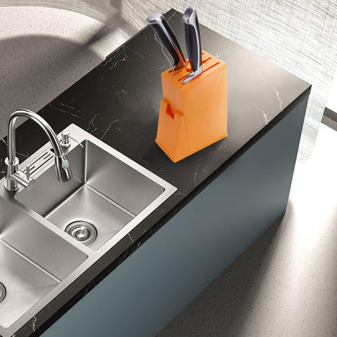 Image of Kitchen Knife Set Block Knife Set Plastic Knife Holder Knife Storage Organizer Universal Knife Block Knife Holder Counter for Home Restaurant