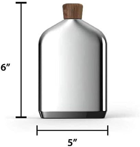 Image of Vie Collection Flask | 8-Ounce Liquor Flask for Men | Leakproof Drinking Flask | Made with Acacia Wood and Stainless Steel | Hip Flask for Wedding Party Gift Outdoor Activities