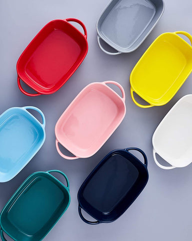 Image of Ceramic 2.6 Quart Baking Dish Set of 1, 9.3" X 13" (White, 1 Piece Assortment)