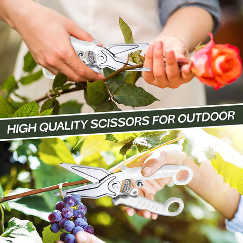 Image of White Kitchen Scissors for Heavy Duty Work Poultry Shears Dishwasher Safe Meat Shears Stainless Steel Cooking Scissors for Chicken Thanksgiving Christmas Day