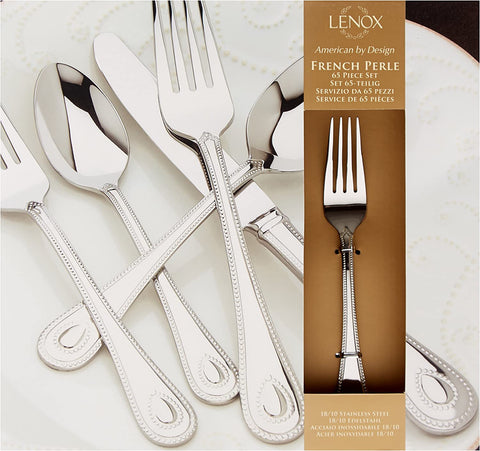 Image of 829739 French Perle Flatware Set, 11.30 LB, 65-Piece