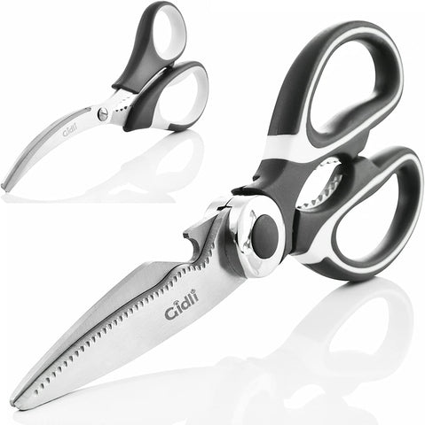 Image of Kitchen Shears by  - Lifetime Replacement Warranty- Includes Seafood Scissors as a Bonus - Heavy Duty Stainless Steel All Purpose Ultra Sharp Utility Scissors