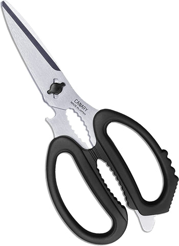 Image of Japanese Kitchen Scissors Heavy Duty 8.2", Made in JAPAN, Dishwasher Safe Come Apart Blade, Multipurpose Kitchen Scissors, Sharp Serrated Japanese Stainless Steel, Black