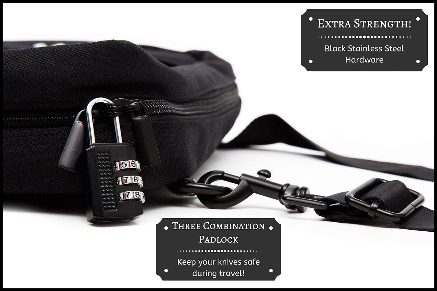 Execuchef Knife Bag with 29 Pockets for Knives and Kitchen Utensils | Business Card Holder and Lock | Water Resistant and Durable Ballistic Nylon Backpack for Professional Chefs and Culinary Students