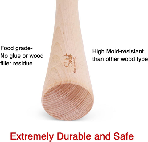 Image of 12" Sauerkraut Pounder for Mason Jars Vegetable Fermentation- One Piece of Solid Wood
