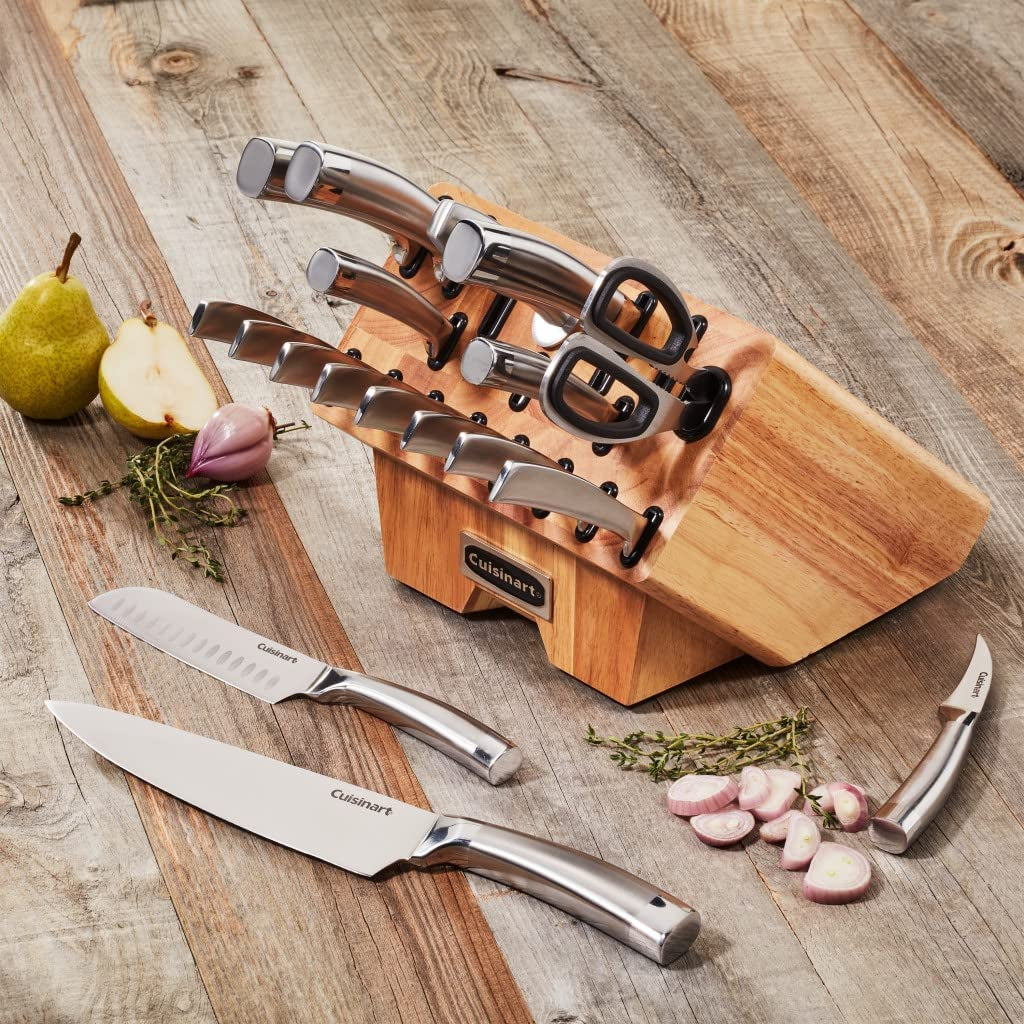 C77SS-19P Normandy 19 Piece Cutlery Block Set, Stainless Steel