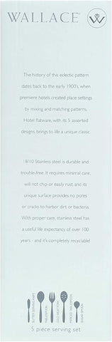 Image of Hotel Lux 77-Piece 18/10 Stainless Steel Flatware Set, Silver, Service for 12 -