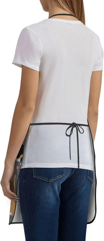 Image of Waterproof Apron with Neck Strap Adjustable Bib for Kitchen Balloon Donut Chef Aprons for Women Men Cooking