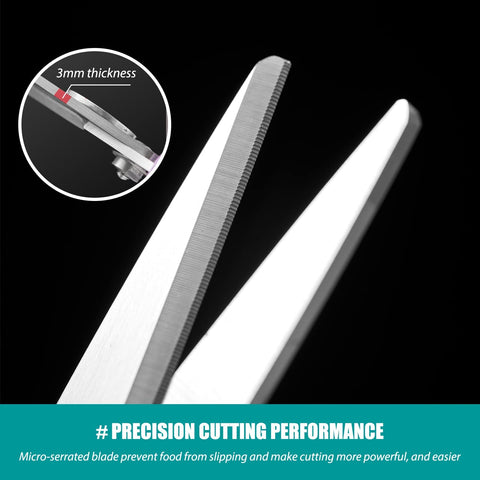 Image of Kitchen Scissors All Purpose Heavy Duty, Kitchen Shears Come Apart Dishwasher Safe, Ultra Sharp Stainless Steel Kitchen Gadgets, Cooking Cutter for Chicken, Meat, Poultry, Fish, Herbs, Grape