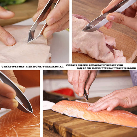 Image of Professional Chef Plating Kit, 10 Piece Culinary Plating Set, Black, Stainless Steel (10 Piece, Black)