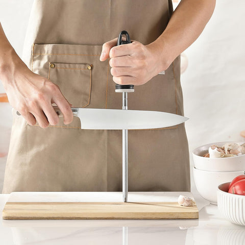 Image of Knife Sharpener Rod,  12 Inch Knife Sharpening Steel, Knife Sharpening Rod with Ergonomic PP Handle (Black)