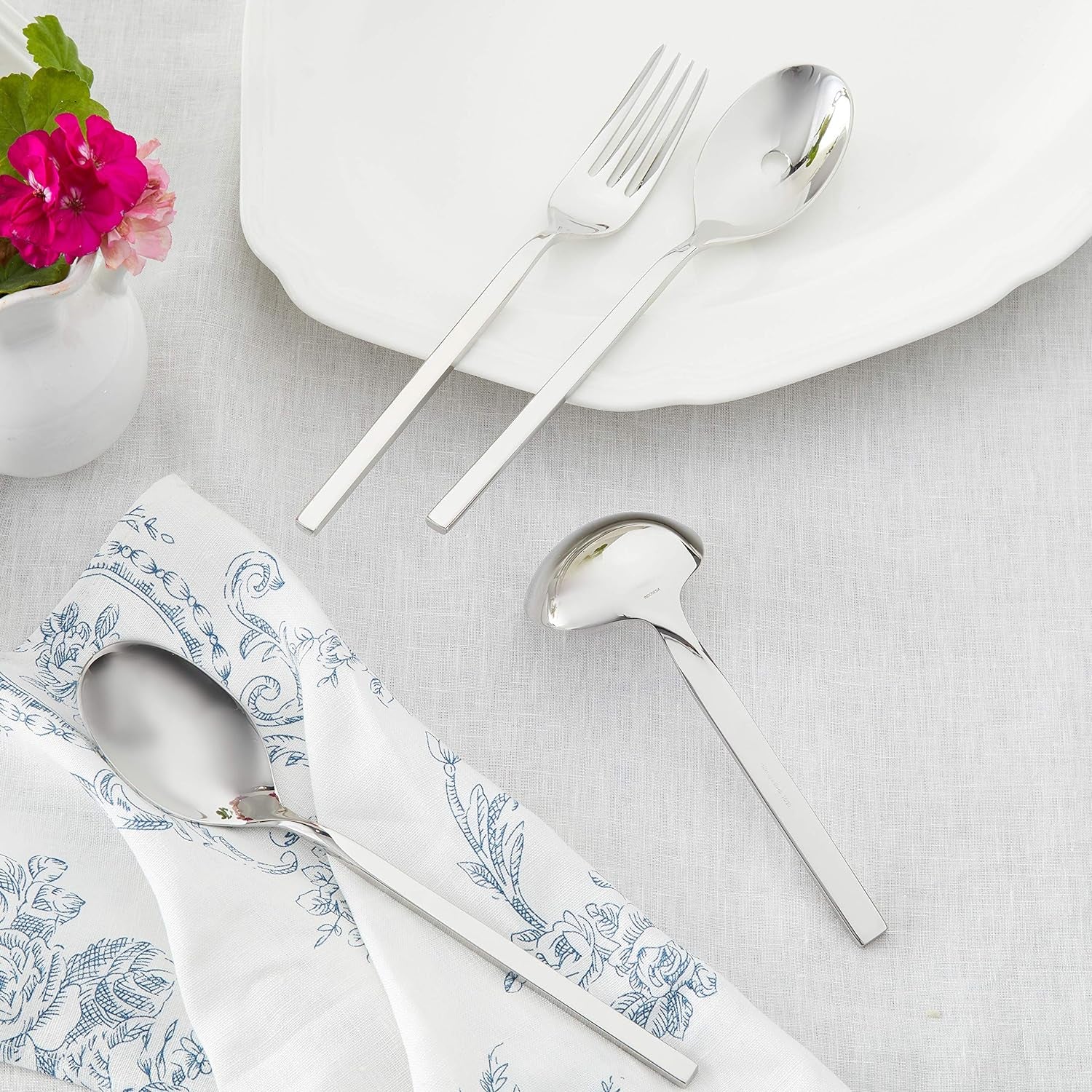 New Wave Serve Set, Silver, 4-Piece