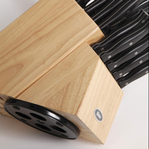 Image of Winsted Stainless Steel Cutlery Wood Block Set, 22 Piece, Black